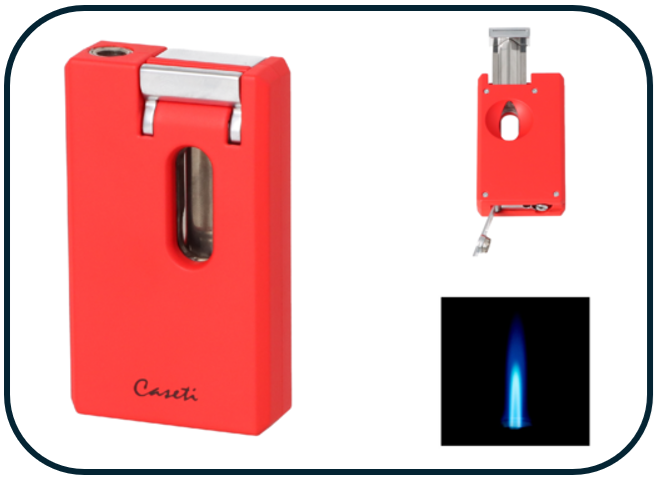 Caseti Lighter Red with V Cut and Punch